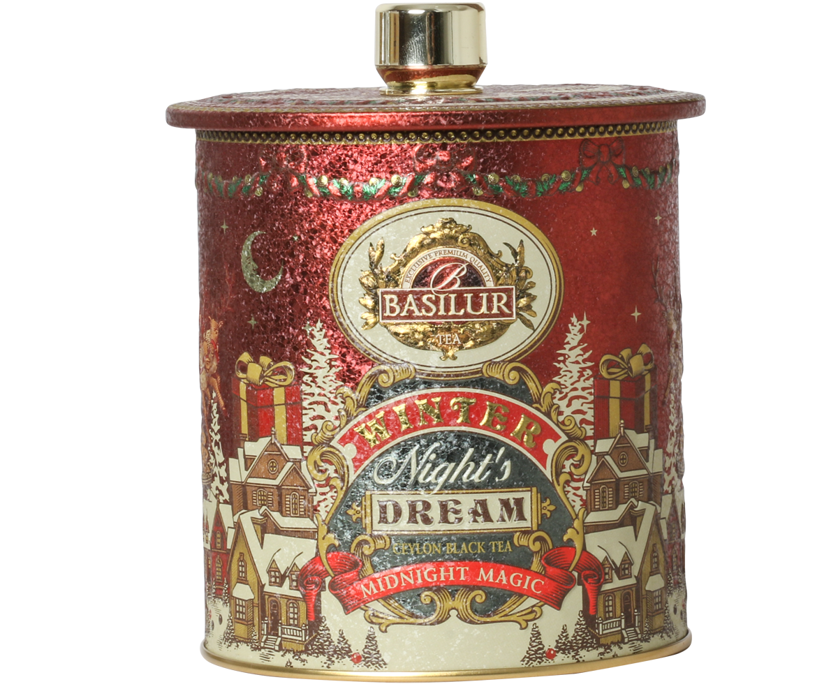 Basilur Midnight Magic Schwarztee in Nostalgischer Metalldose