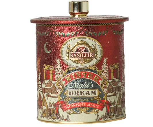 Basilur Midnight Magic Schwarztee in Nostalgischer Metalldose