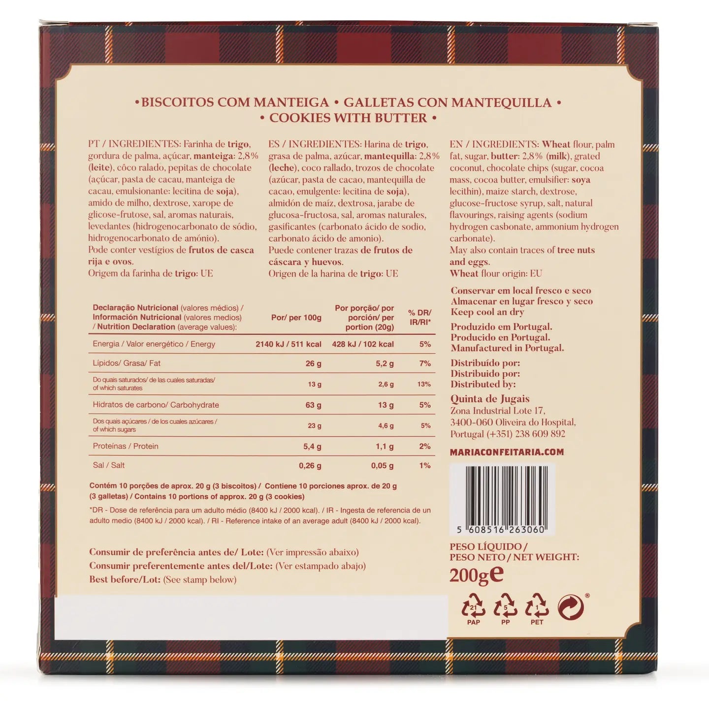 Maria Confeitaria - Butterkekse Maria Confeitaria 200g