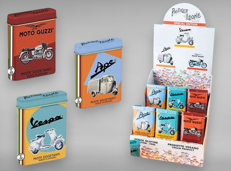 „PIAGGIO“ - Fruchttabletten in nostalgischer Box - Dotty&Dan