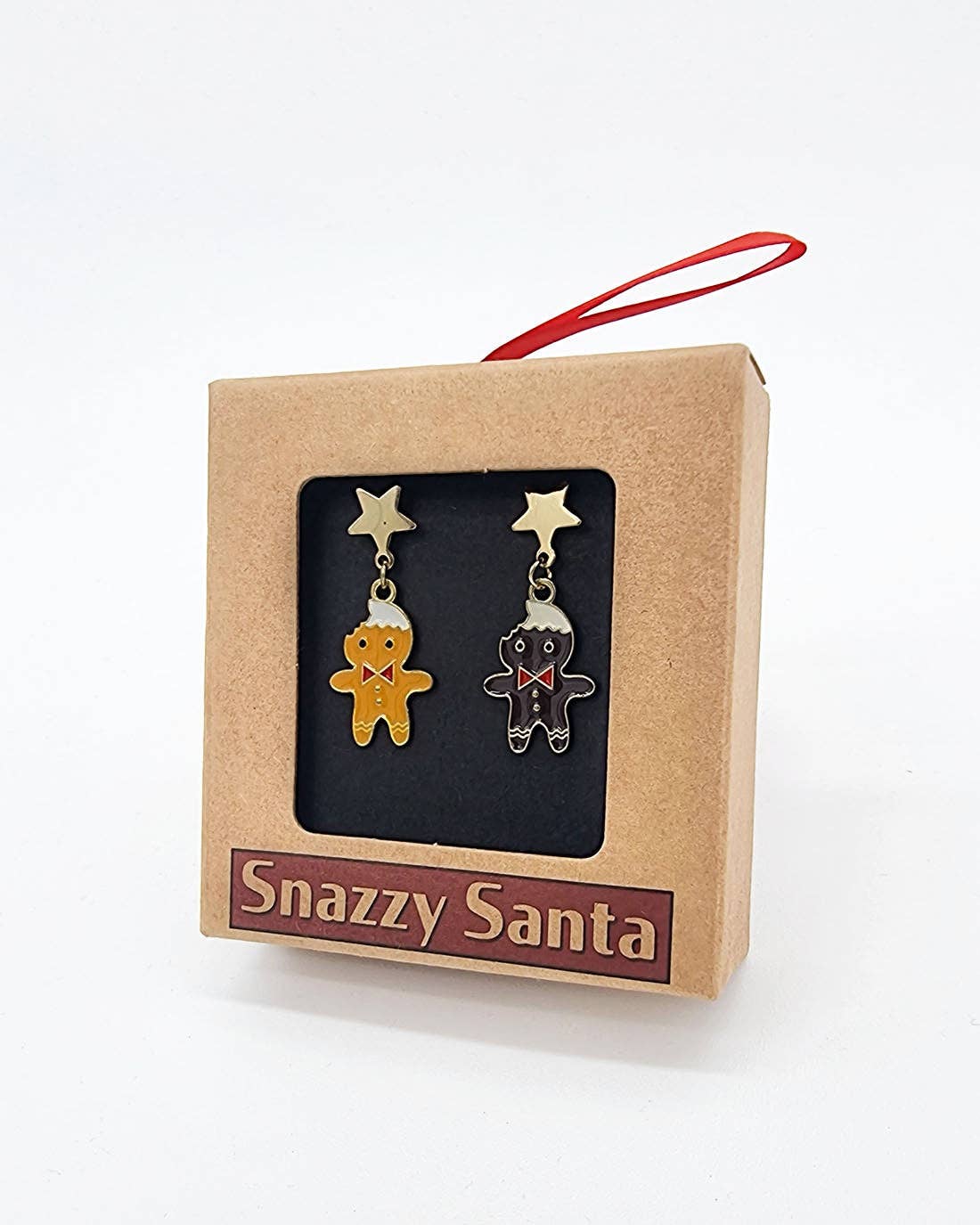 Snazzy Santa Ohrringe mit lebkuchenmänner, weitere detailansicht