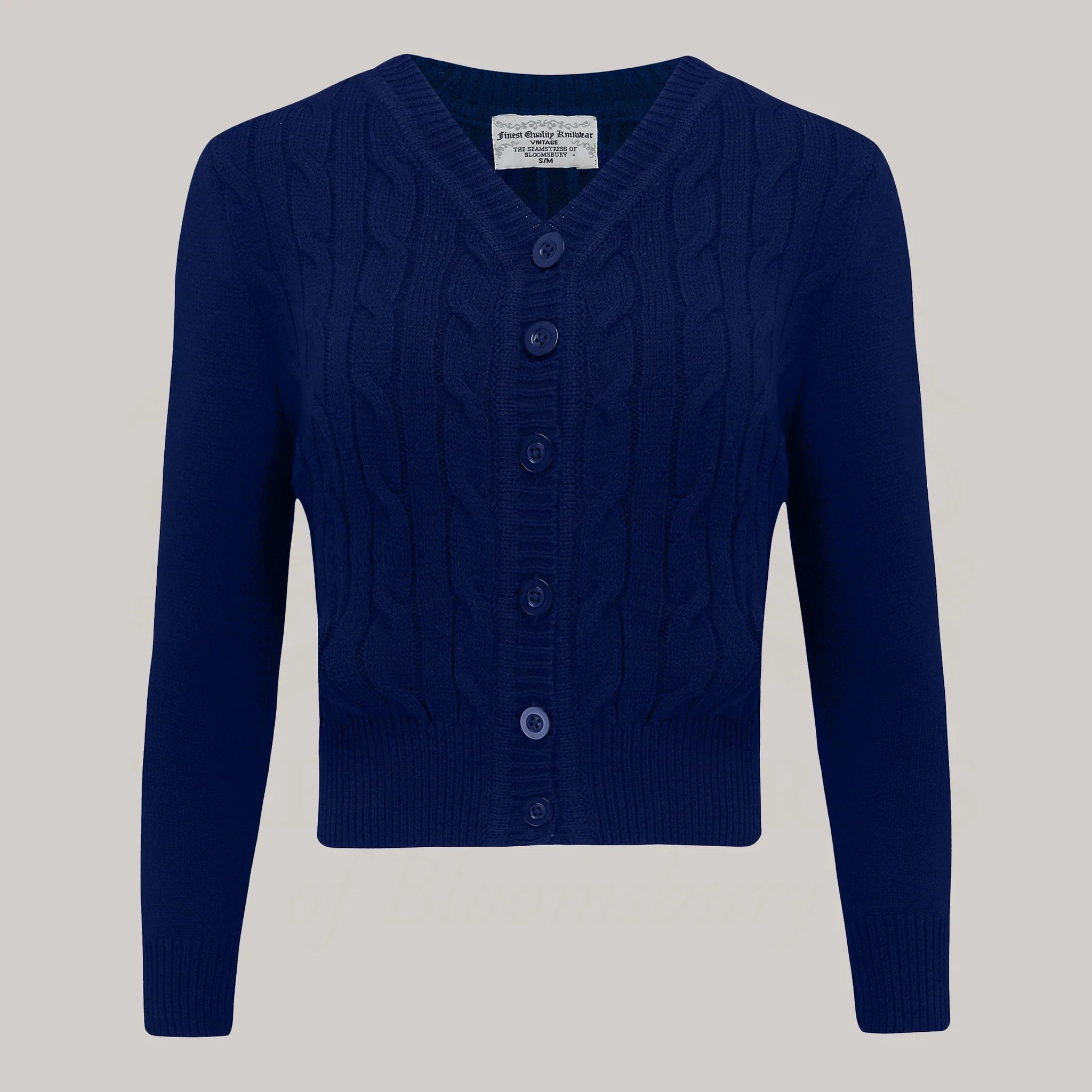 Cable Knit Cardigan - navy - Dotty&Dan