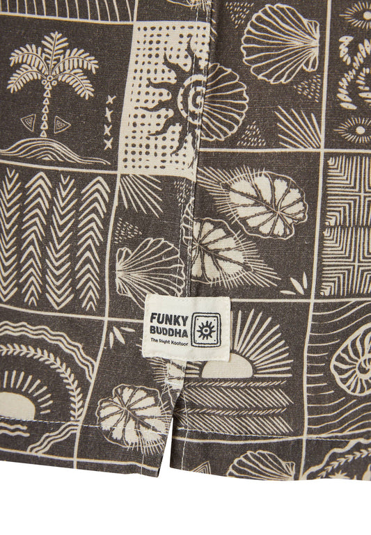 Herrenhemd Moon Mist mit Retro Muster