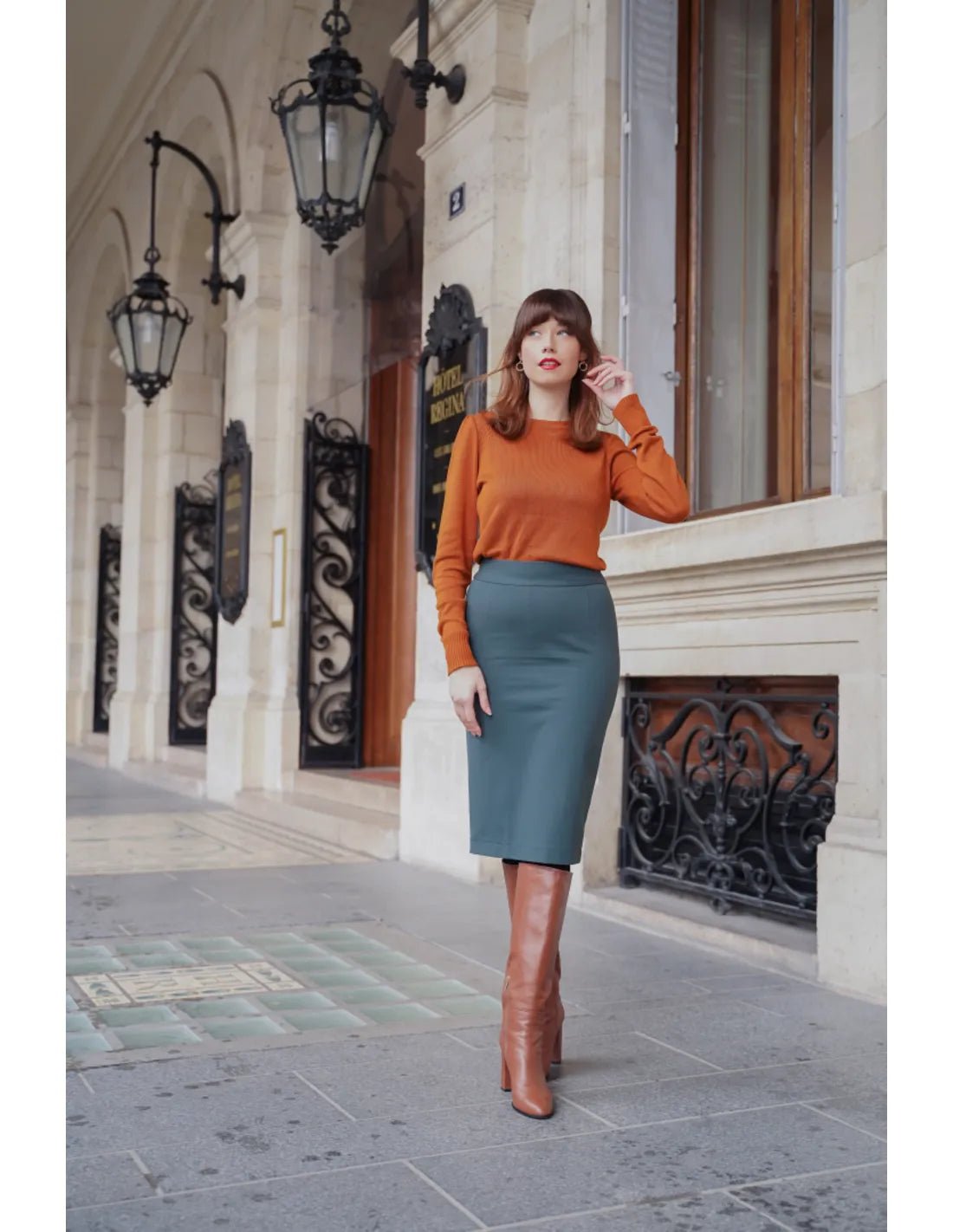 Classic Pencil Skirt - bottle green - Dotty&Dan