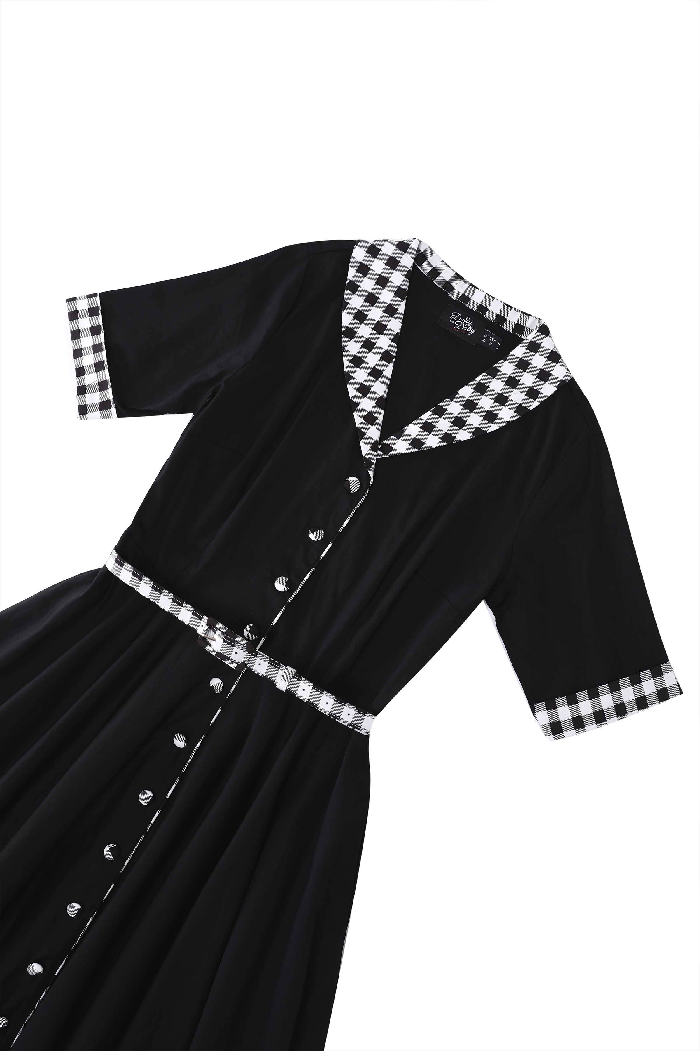 Hemdkleid Mollie - schwarz/ Gingham - Dotty&Dan