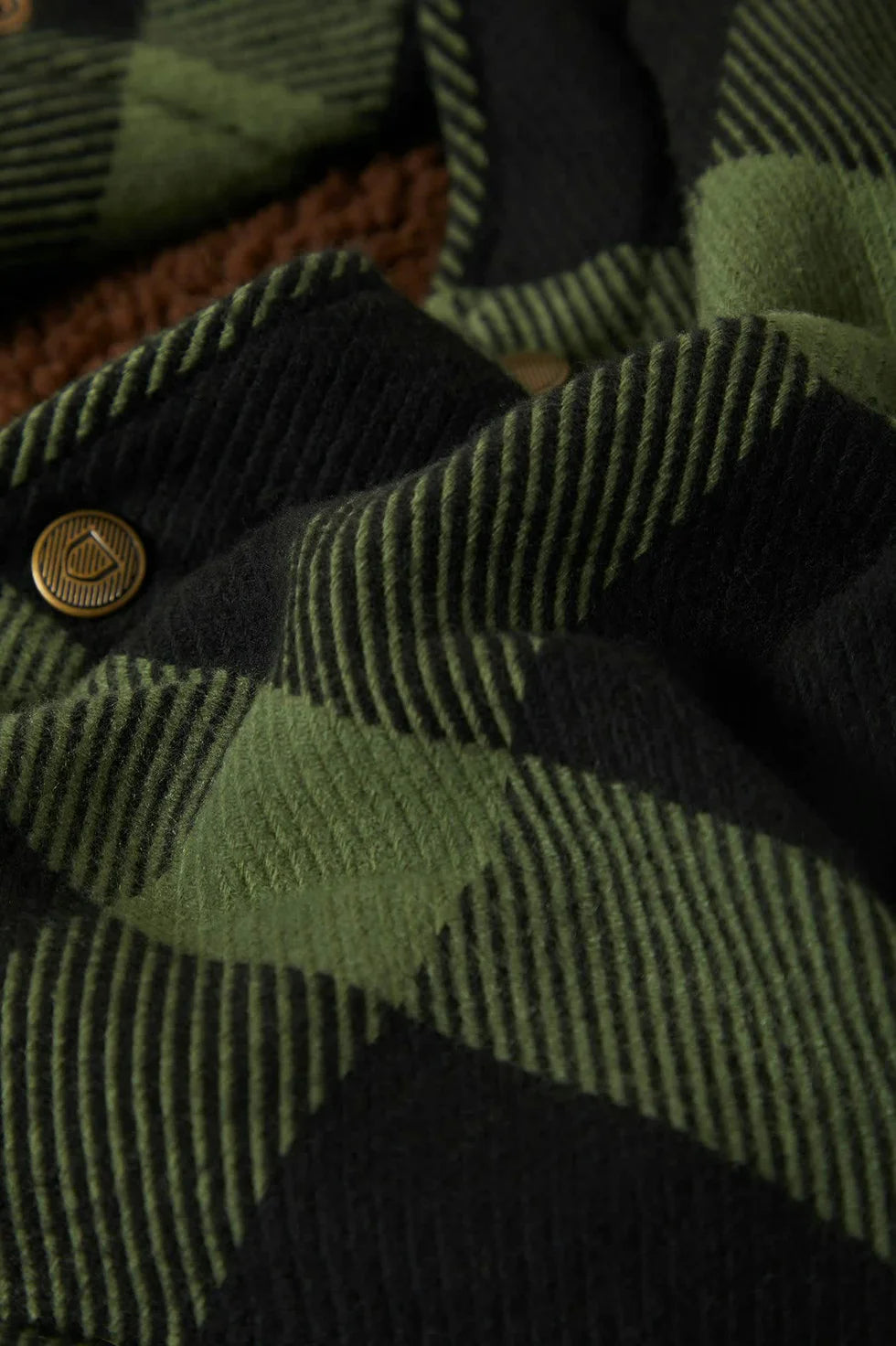 Durham Sherpa Lined Jacket - black/wild green flannel - Dotty&Dan