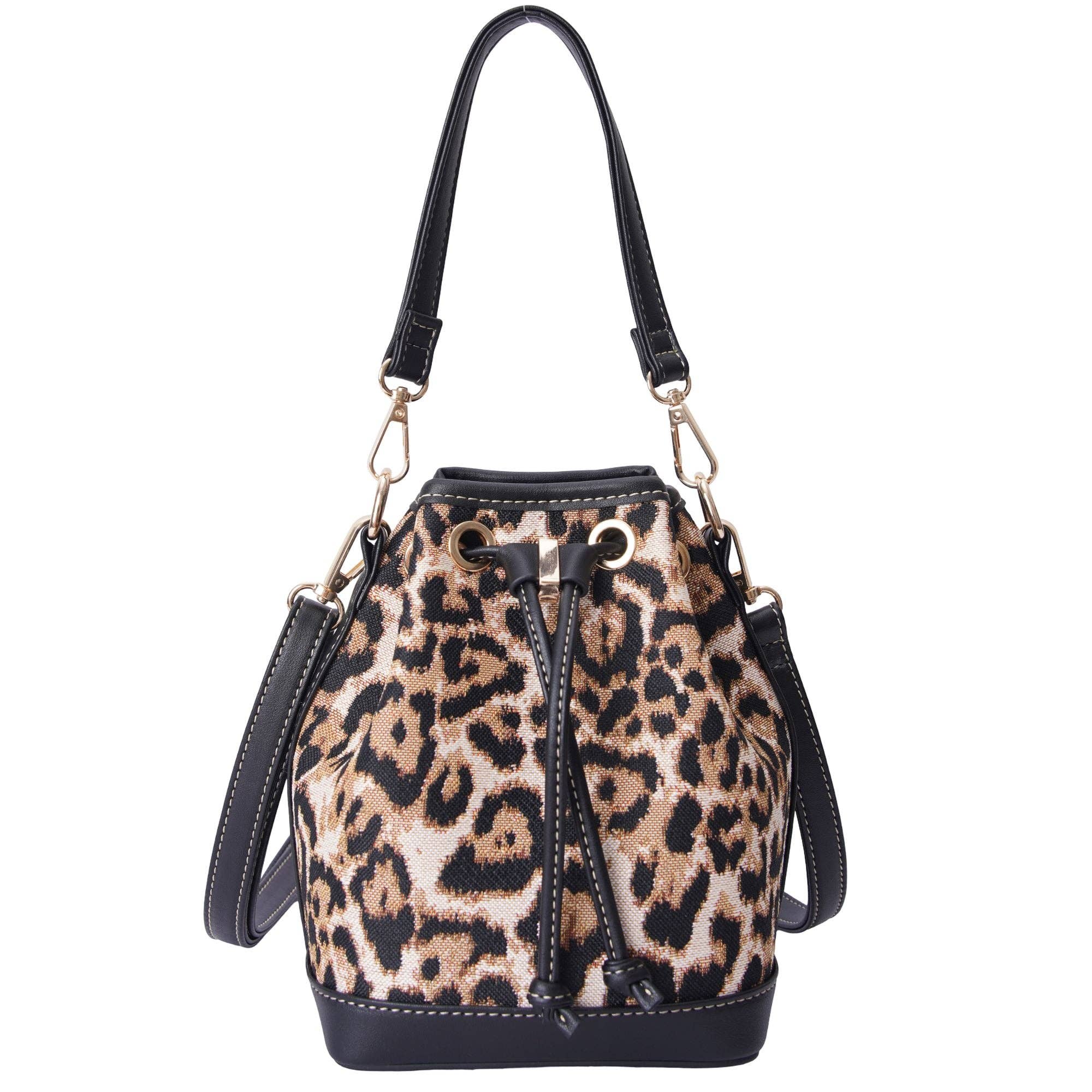 Signare Gobelin Beuteltasche mit Leopardenmuster Ansicht 1
