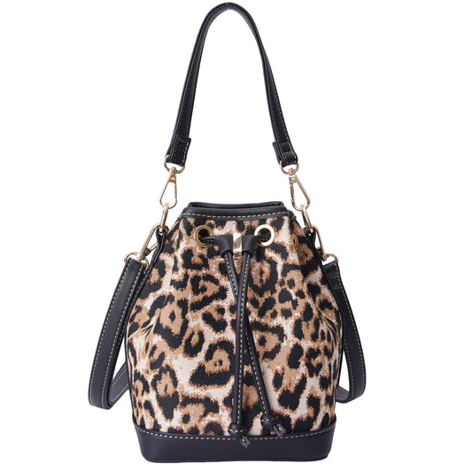 Signare Gobelin Beuteltasche mit Leopardenmuster Ansicht 1