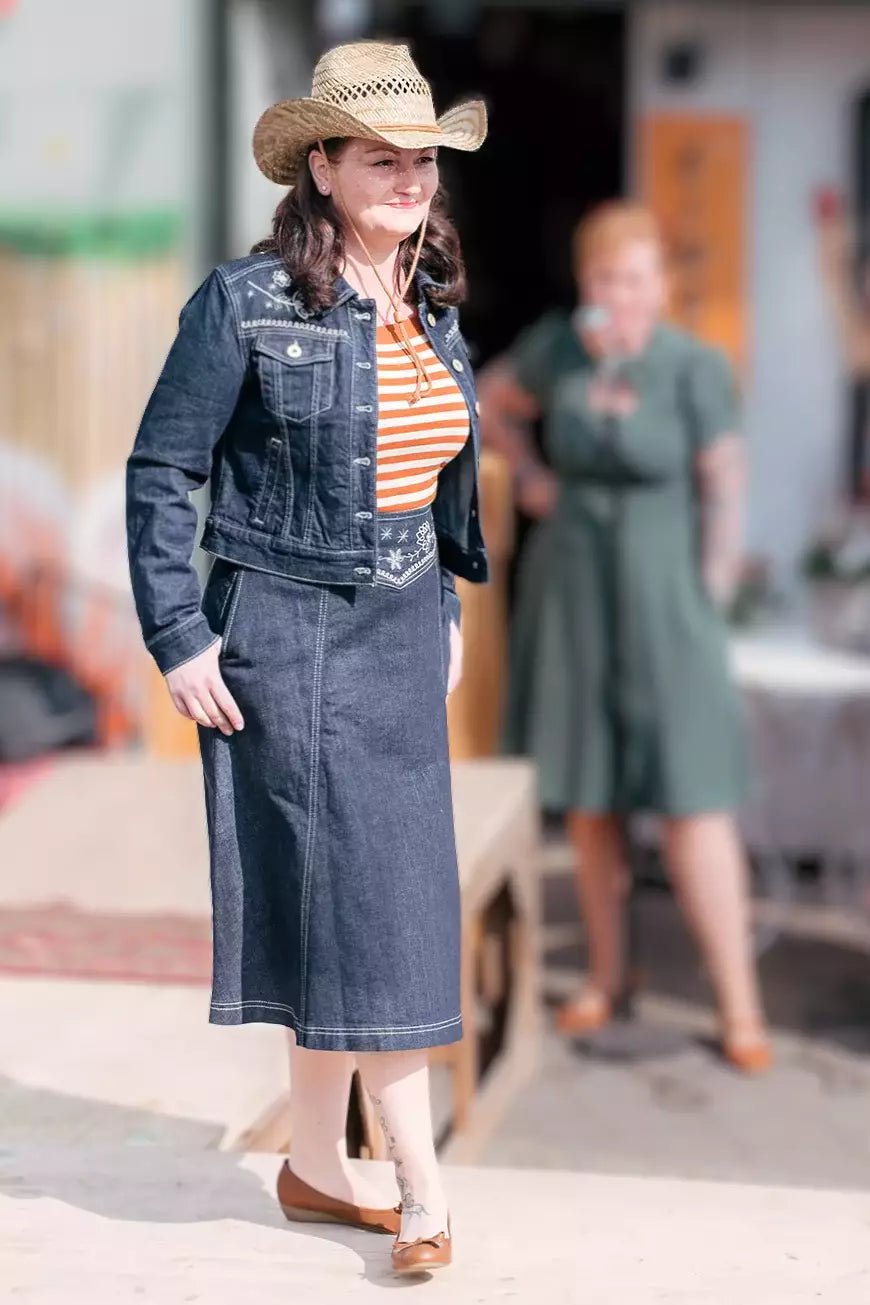 Damen Western Swing Skirt 