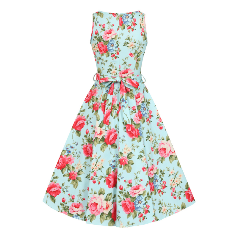 Hepburn-Kleid - Vintage-Blumenmuster - Dotty&Dan