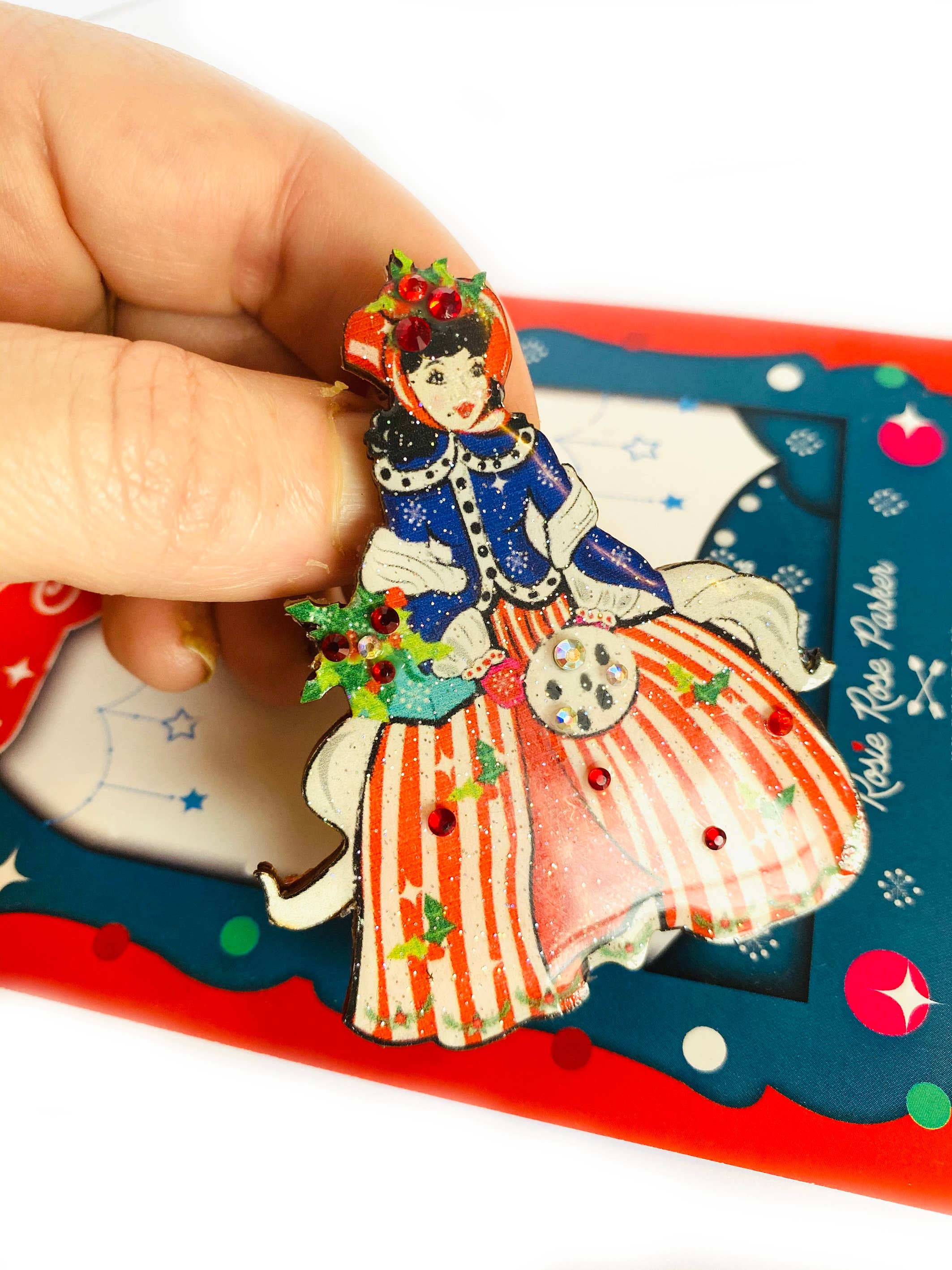 Viktorianische Weihnachts-Brosche - Dotty&Dan