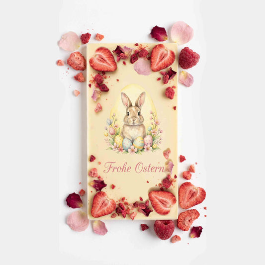 PREMIUM Weiße Schokolade - FROHE OSTERN - Dotty&Dan