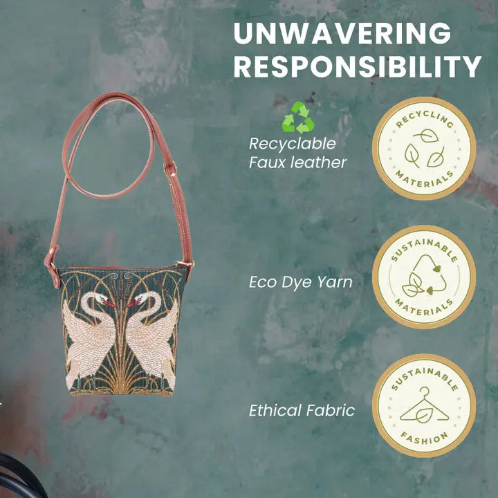 Schwanentasche – Tapestry Shoulder Bag mit Vintage-Charme - Dotty&Dan