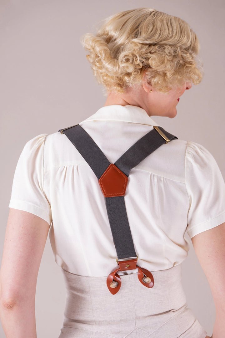 Vintage Damen Hosenträger the sassy suspenders - grey - Dotty&Dan