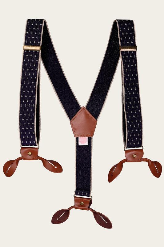 The Sassy Suspenders Navy Diamonds 