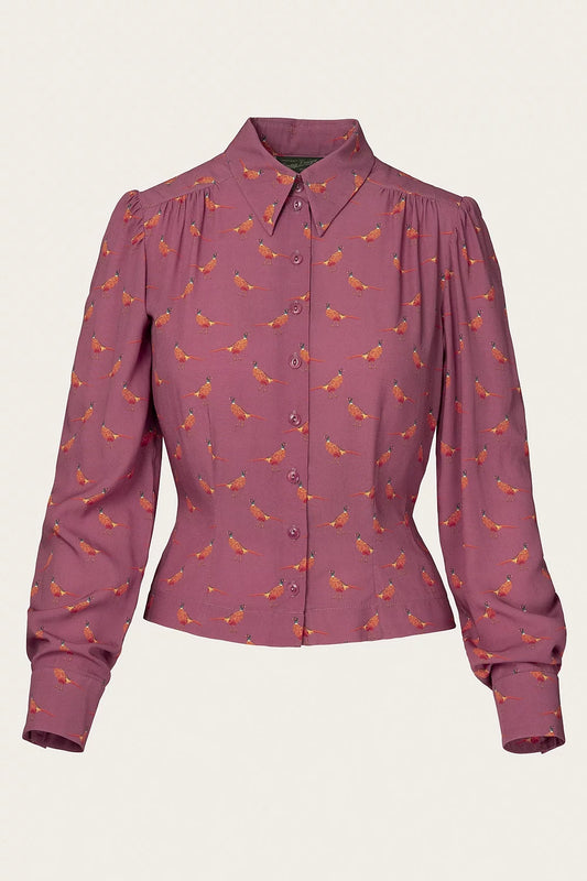 The Spectacular Spearpoint Shirt - Heather pheasant print - Dotty&Dan