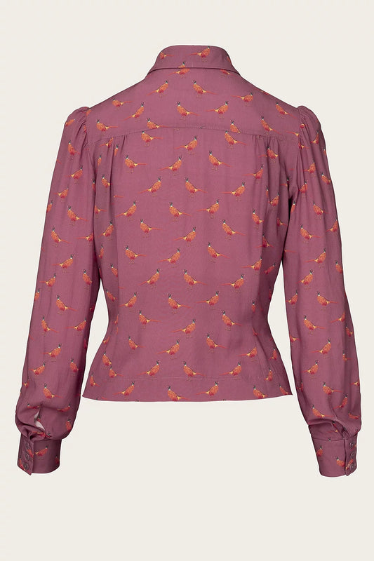 The Spectacular Spearpoint Shirt - Heather pheasant print - Dotty&Dan