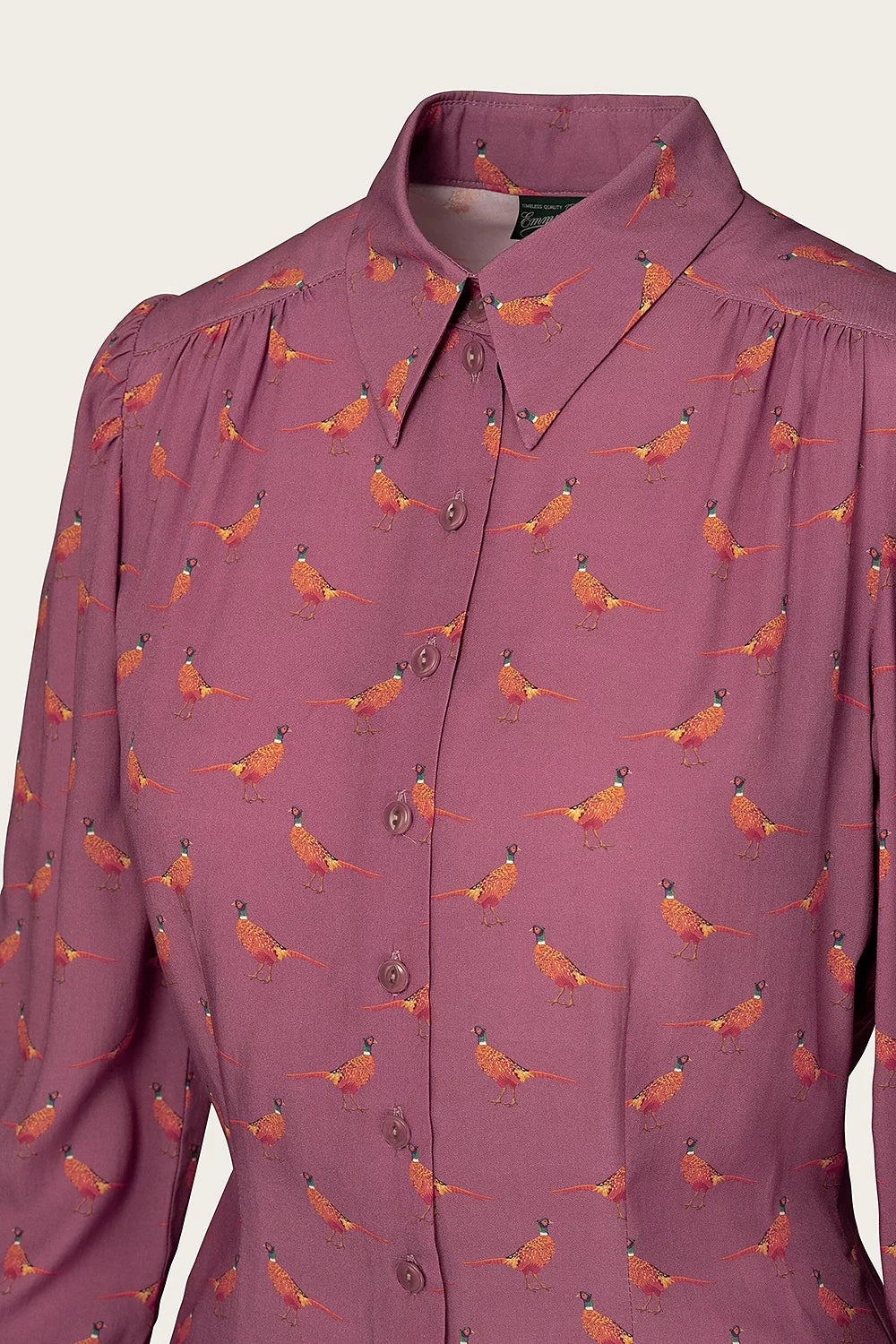 The Spectacular Spearpoint Shirt - Heather pheasant print