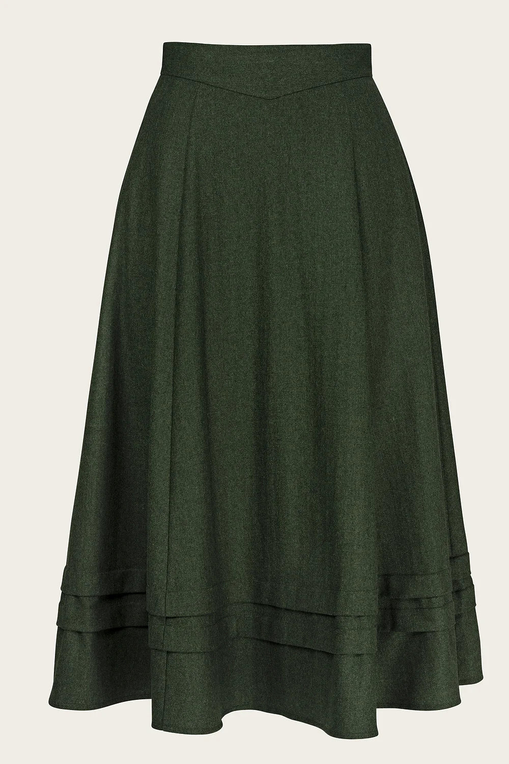 The Tireless Trailblazer Skirt Pine green wool blend - Dotty&Dan
