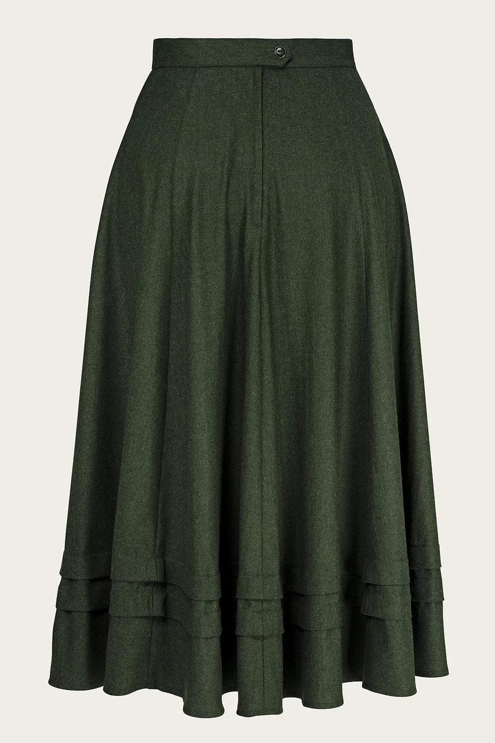 The Tireless Trailblazer Skirt Pine green wool blend - Dotty&Dan