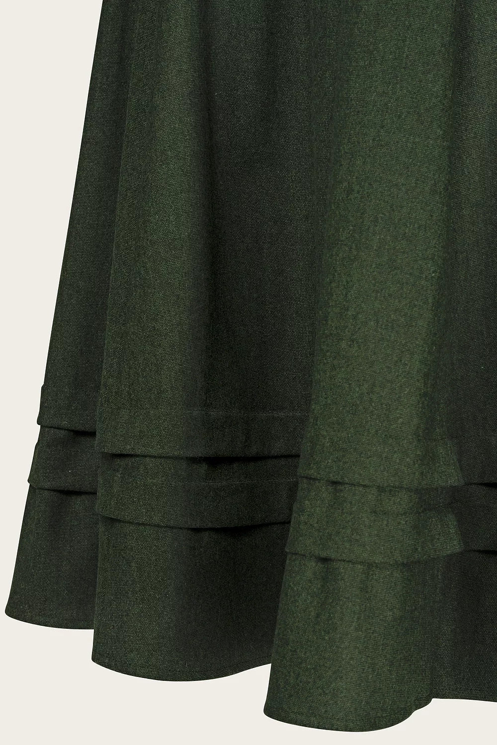 The Tireless Trailblazer Skirt Pine green wool blend - Dotty&Dan