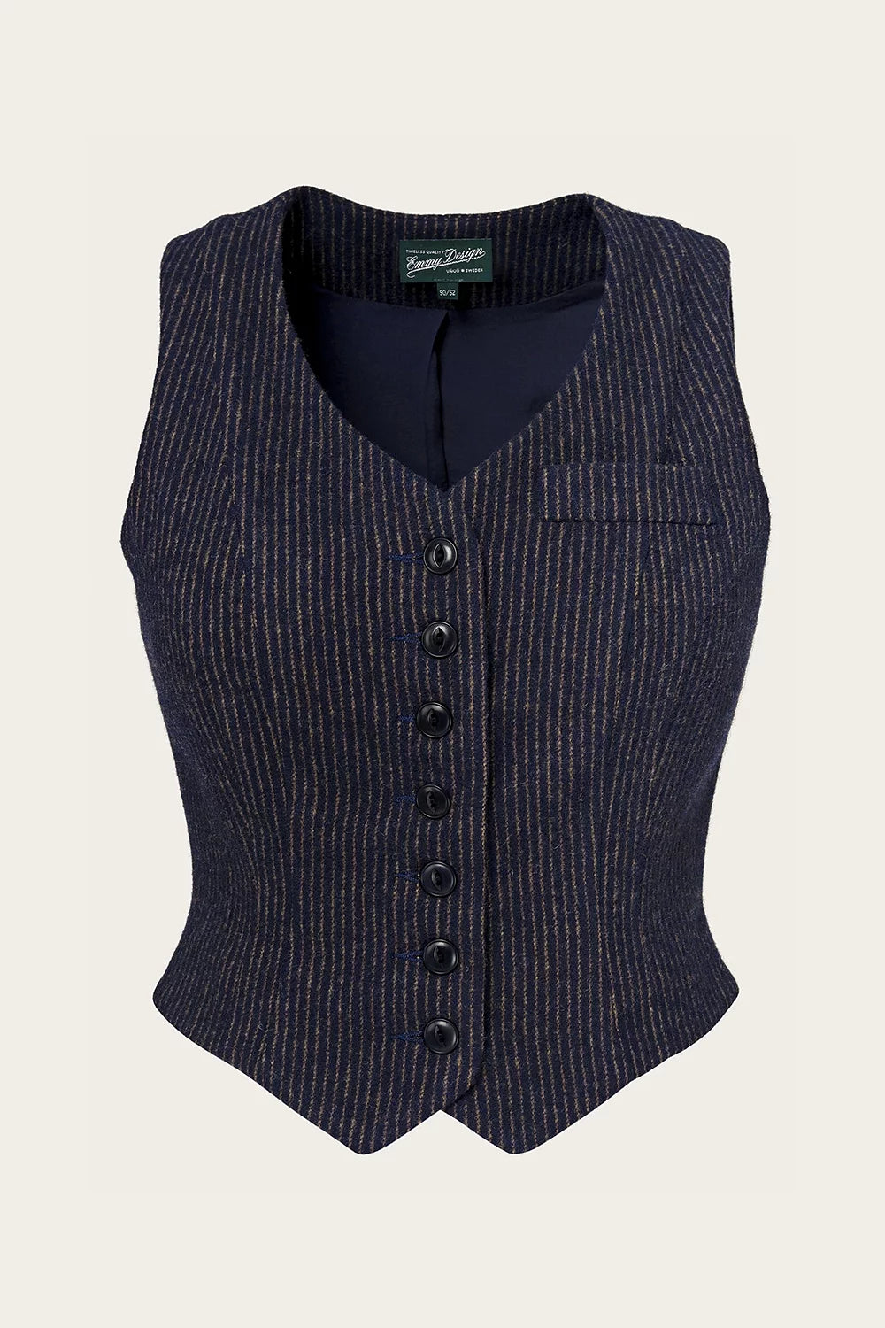 The Suit Up Waistcoat - navy & brown pinstripe - Dotty&Dan