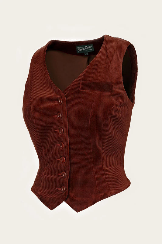 The Suit Up Waistcoat - cinnamon brown cord - Dotty&Dan