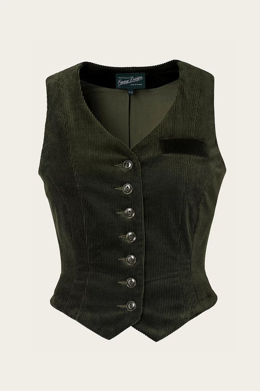 The Suit Up Waistcoat - forest green cord - Dotty&Dan