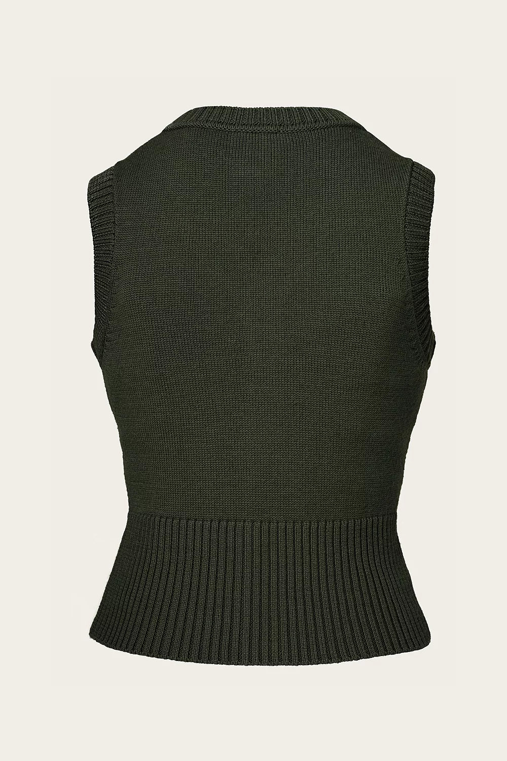 The Sassy Sweater Vest - pine green mèlange wool - Dotty&Dan