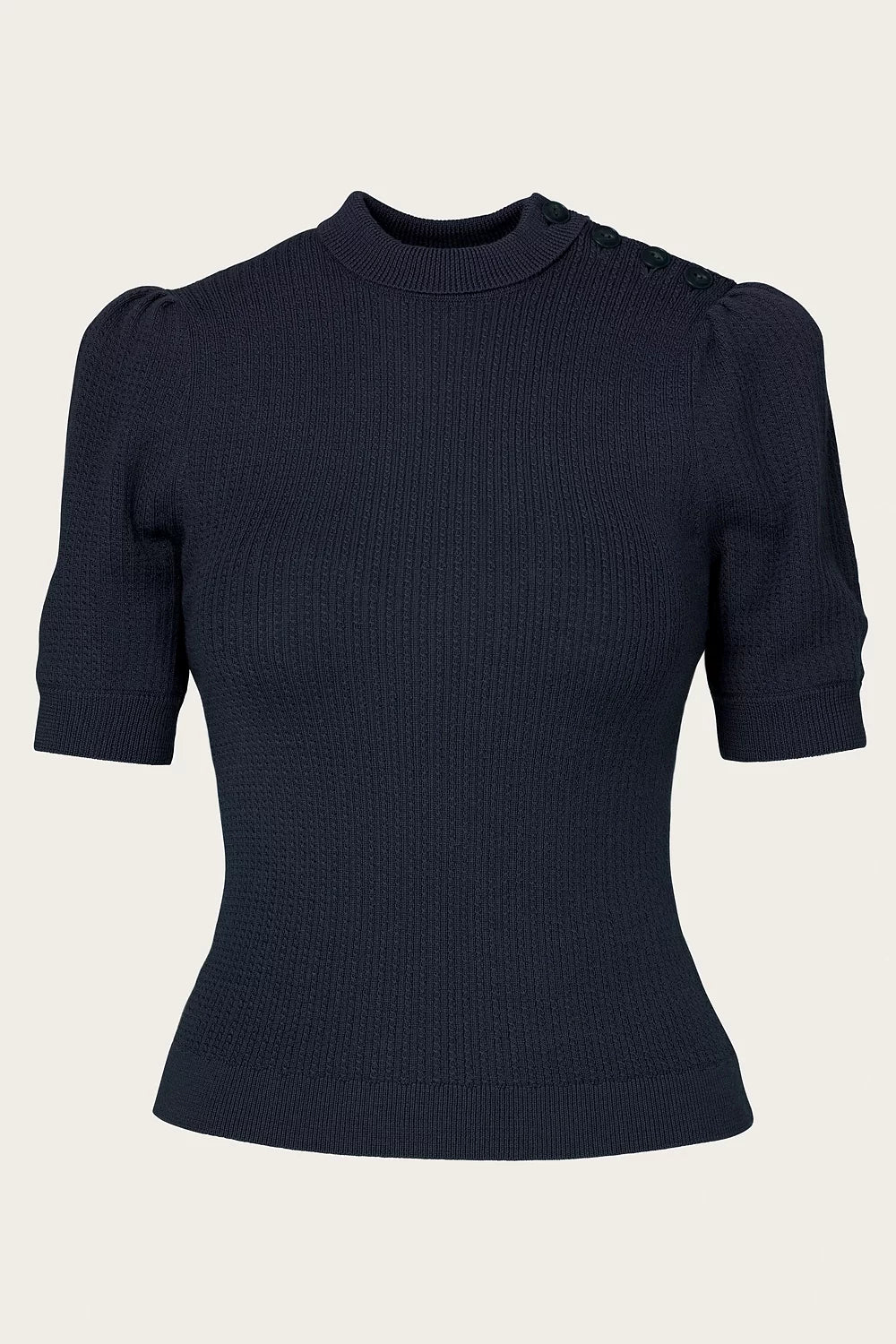 The Top Drawer Top - Navy mélange wool - Dotty&Dan