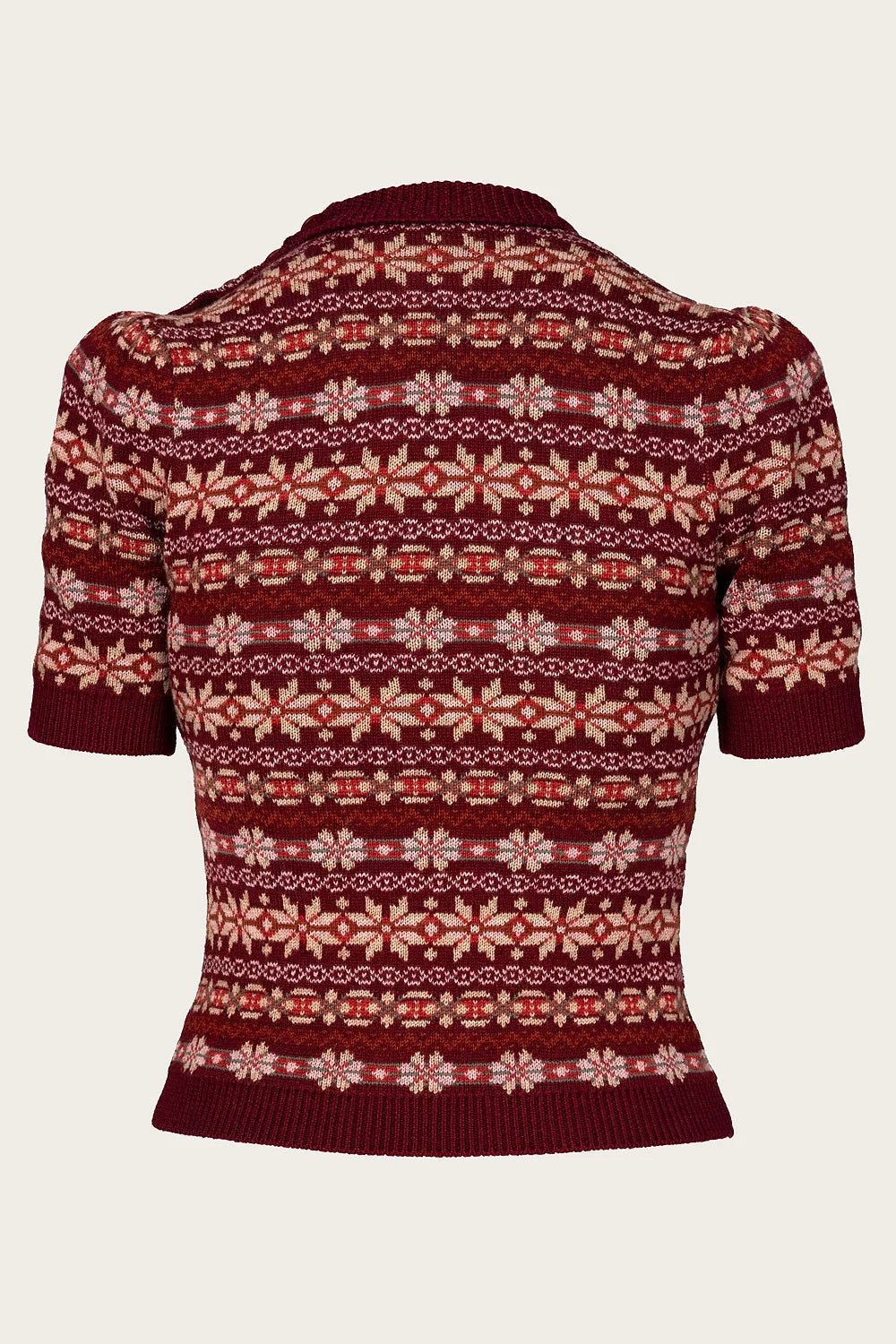The Fairest Knit Top - Maroon mélange wool