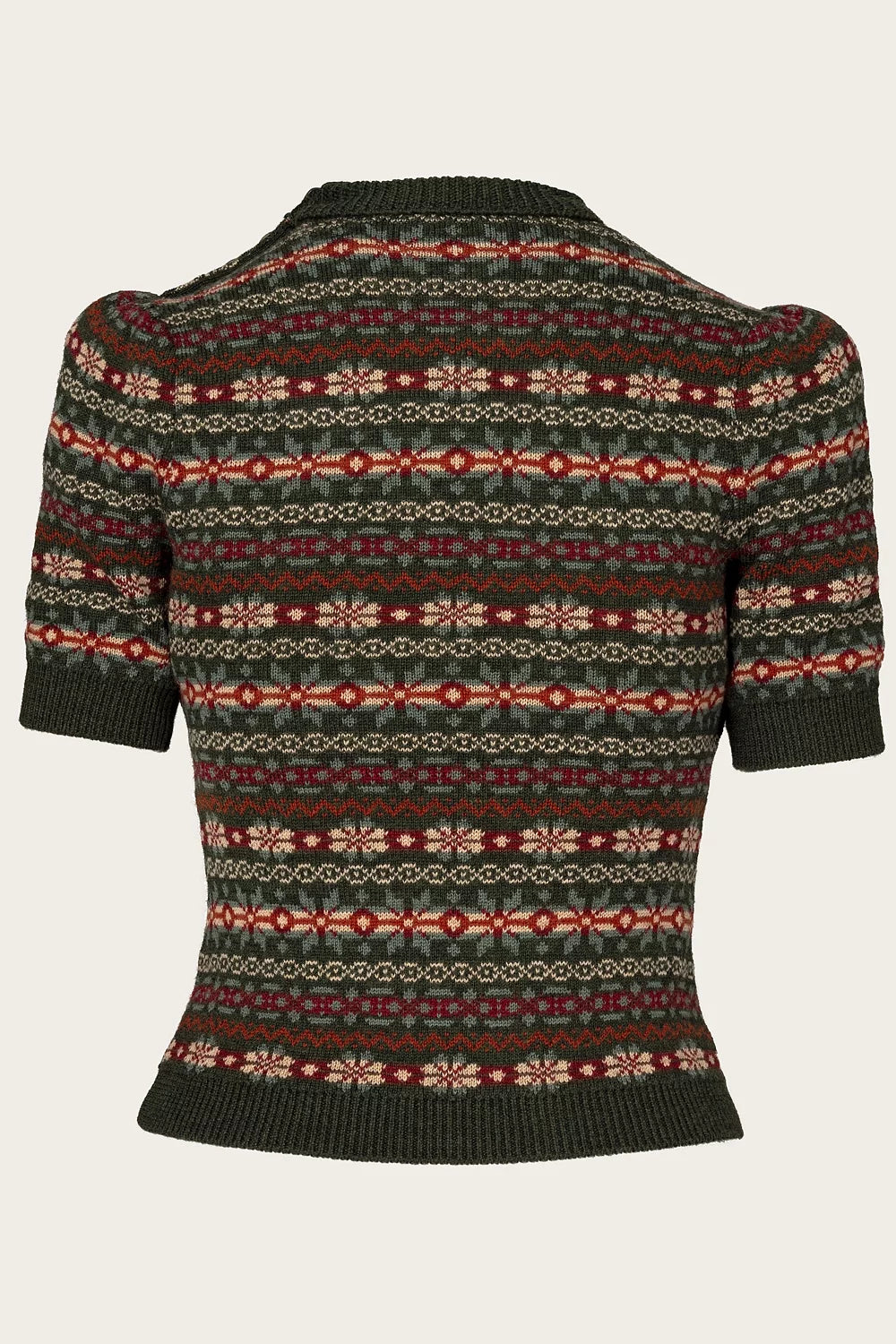The Fairest Knit Top - pine green mélange wool - Dotty&Dan