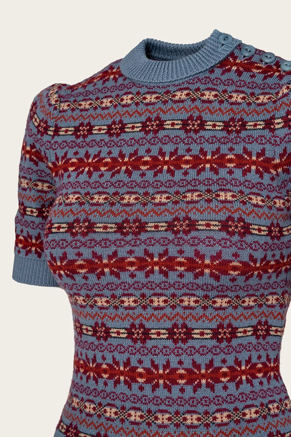 The Fairest Knit Top - pale indigo mélange wool - Dotty&Dan