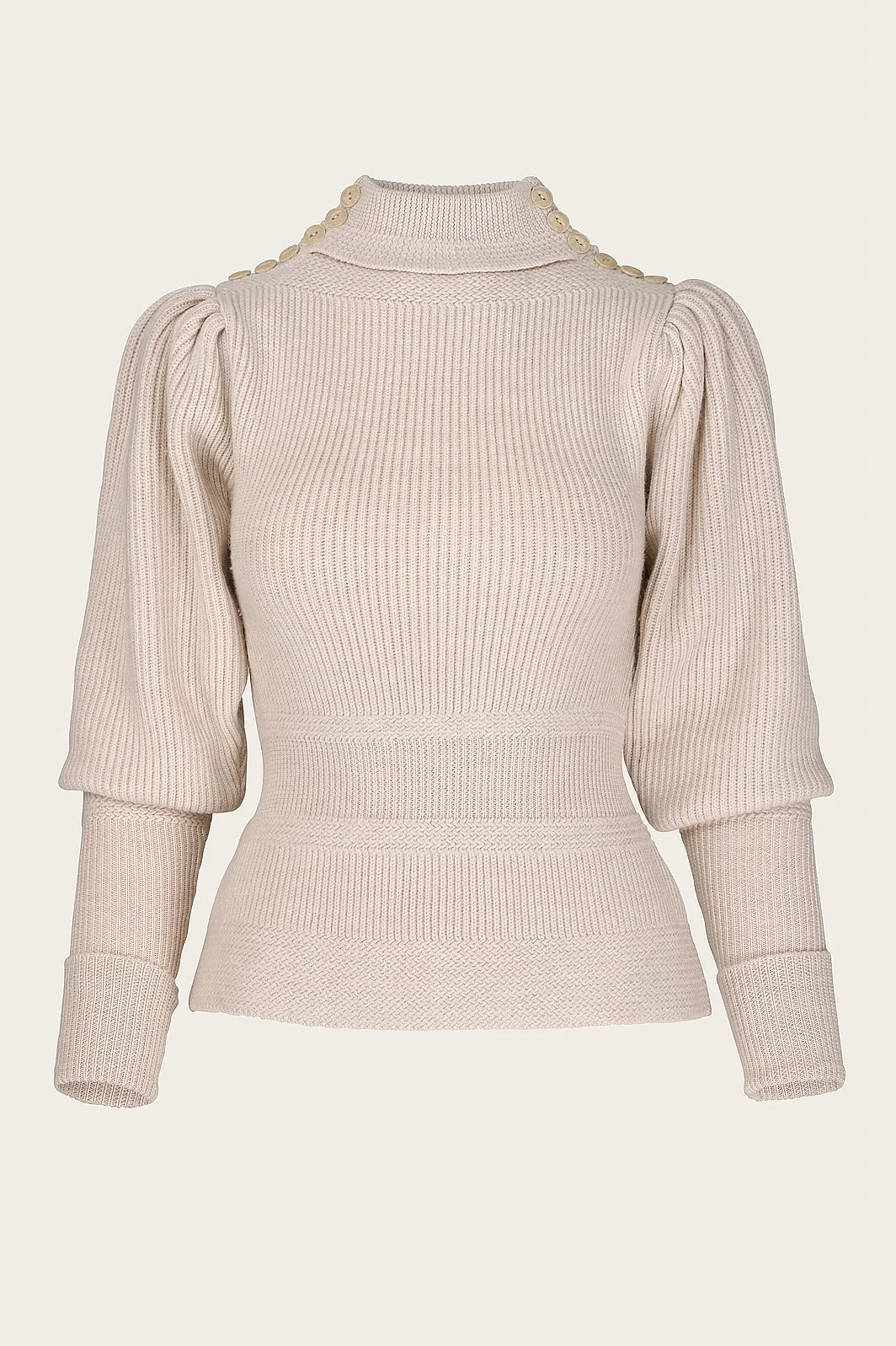 The Edwardian Cycling Sweater - Antique white mélange wool - Dotty&Dan