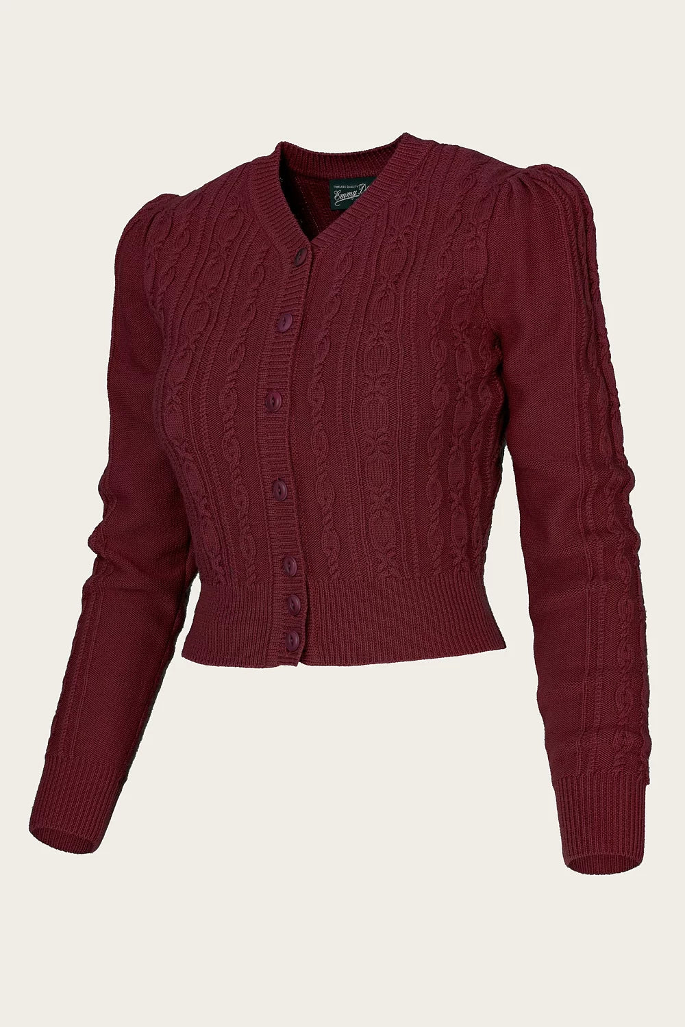 Ice Skater Cardigan maroon melange Vorderansicht