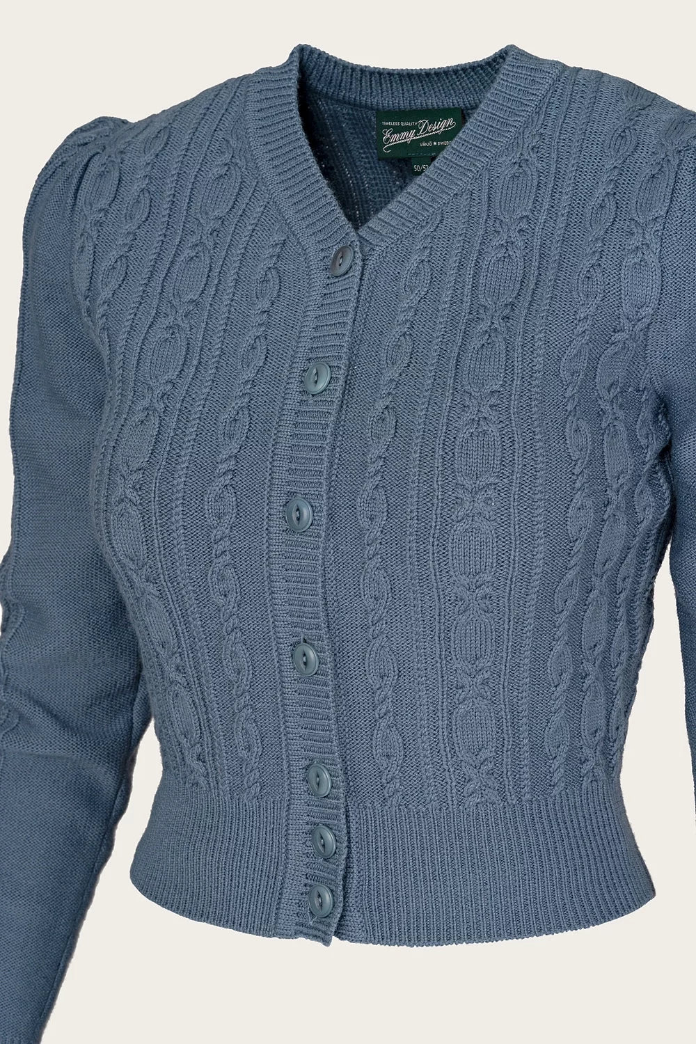 Ice Skater Cardigan pale indigo melange Detail Knöpfe