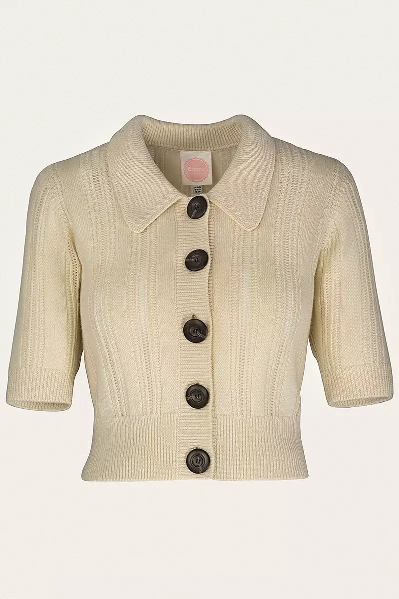The Contrast Cardigan - ivory - Dotty&Dan