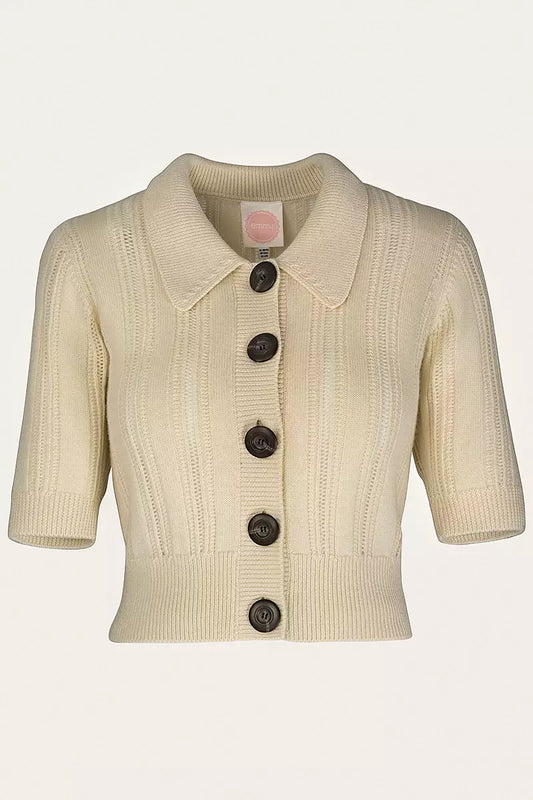 The Contrast Cardigan - ivory - Dotty&Dan