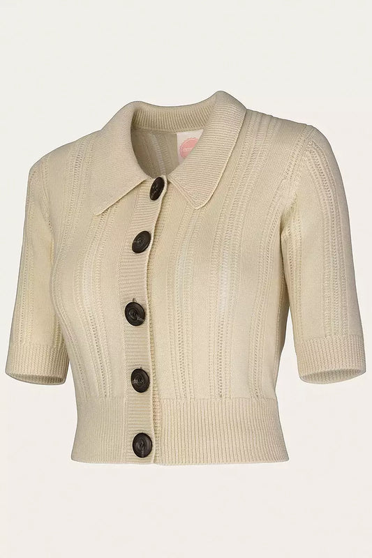 The Contrast Cardigan - ivory - Dotty&Dan
