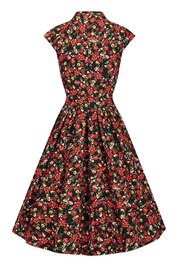 Eva Dress - ditsy red - Dotty&Dan