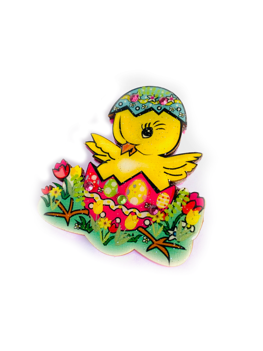 Retro-Brosche - Benny the Easter Chic - Dotty&Dan