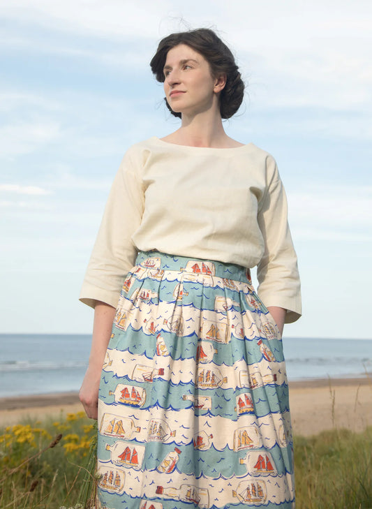 Florence Skirt - blue ships ahoy - Dotty&Dan