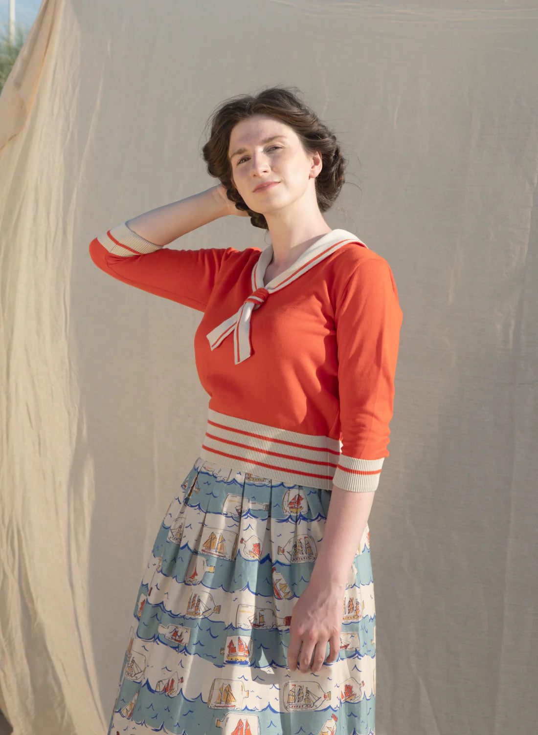 Florence Skirt - blue ships ahoy - Dotty&Dan