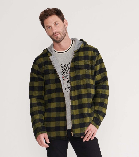 Forest Plaid Heritage Men´s Flannel Jacket - moos - Dotty&Dan