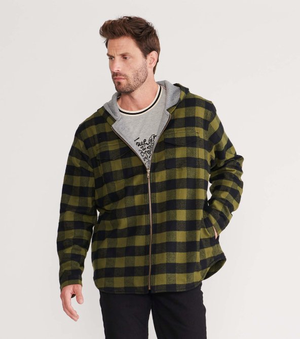 Forest Plaid Heritage Men´s Flannel Jacket - moos - Dotty&Dan