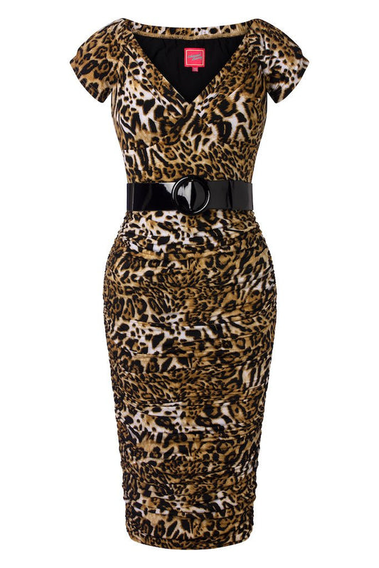 Marilyn Pencil Dress - animal print - Dotty&Dan