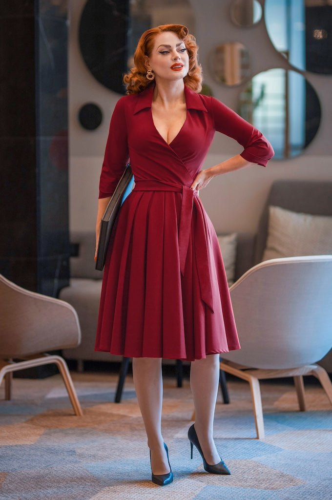 Glenda Swing Kleid in rot - Dotty&Dan