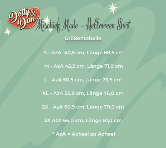 Halloween Pin up Hexe mit Kater - Raglan Shirt weiss/grün - Dotty&Dan