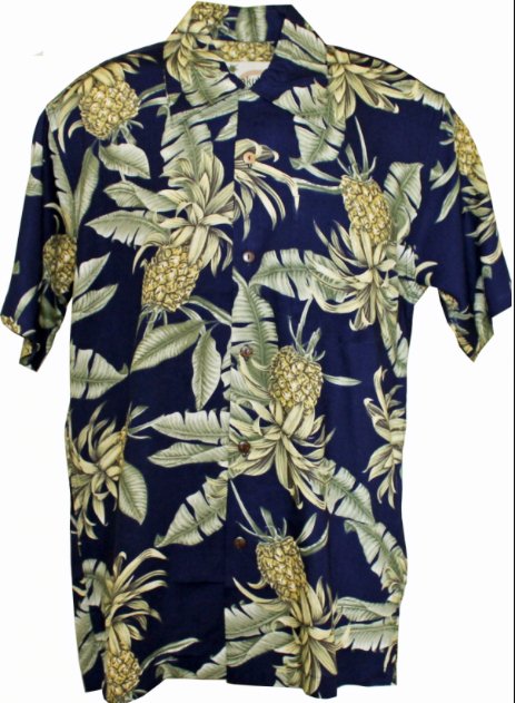 Hawaiian Hemd - big pineapple blue - Dotty&Dan