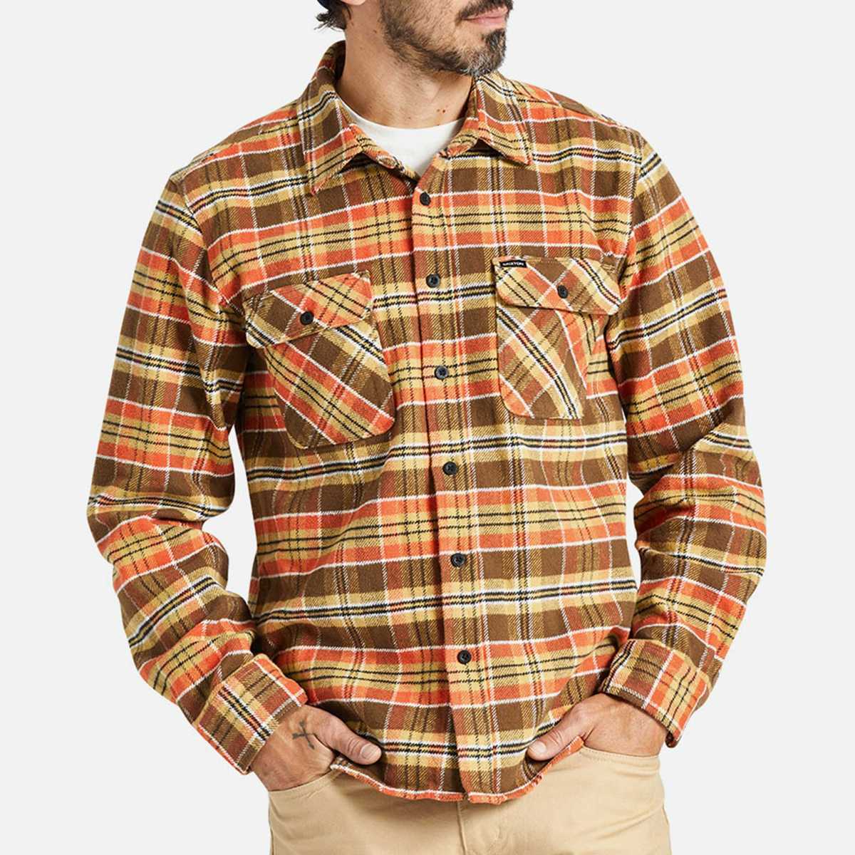 Hemd Bowery Heavy Weight L/S Flannel - Desert Palm - Dotty&Dan